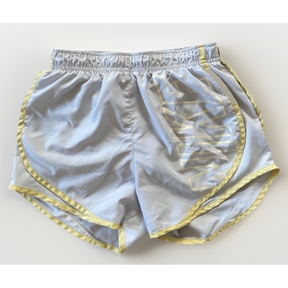 Nike Dri-Fit Running‎ Yellow White Shorts Women's Size XS Lined Shorts Gym